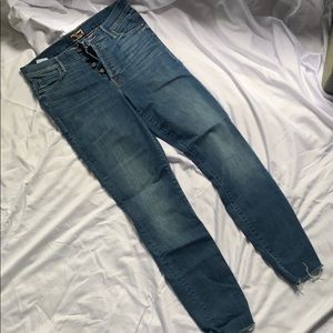 Mother the stunner ankle fray size 29 button fly!